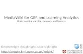 Mediawiki for oer and learning analytics - understanding learning resources and learners