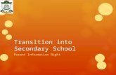 Transition into secondary school