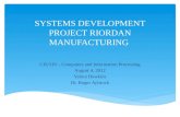 Systems development project riordan manufacturing final draft