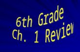 6th Grade Ch  1 Review