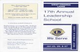 WV Lions Leadership School Flyer