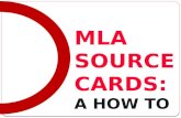How to mla source cards