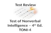 TONI-4 Test Review