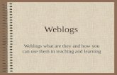 "Weblogging"! What did you say...