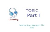 Toeic listening part i instruction