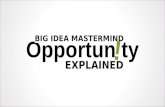 BIg Idea Mastermind Business Opportunity Explained