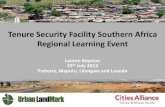 Tenure Security Facility Southern Africa Regional Learning Event