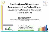 Application of Knowledge Management on Value Chain towards Sustainable Financial Development