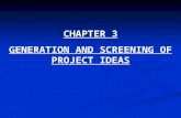 Chapter Generation and Screening of Project Ideas