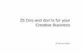 Creative Humber - 25 Dos And Donts For Your Creative Business