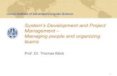 SDPM - Lecture 9 - Managing people and organizing teams