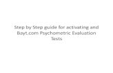 Activating psychometric tests   new users