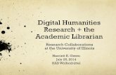 Digital Humanities Research and Academic Librarian