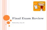 Final Exam Review Ho 97