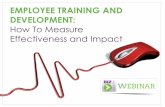 Employee Training and Development: How to Measure Effectiveness and Impact - Webinar 09.25.14