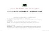 Architectural Glossary of Residential Construction Terminology