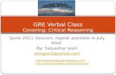 GMAT Critical Reasoning Verbal Free Class Course Prep