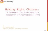 A Framework for Sustainability Assessment Technologies(SAT)