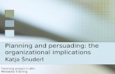 Planning and persuading: the organizational implications
