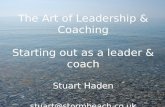 The art of leadership and coaching   element 1.1 starting out as a leader & coach