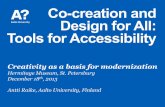 Co-creation and Design for All as Tools for Accessibility