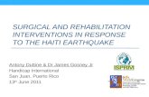 Duttine surgical and rehab interventions in response to the haiti eq crdr.disaster.symp.isprm11
