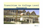 Transition to College Level Research