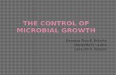 Tho control of microbial growth