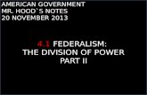 4.1 federalism the division of power part ii new