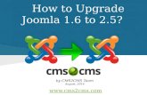 How to Upgrade Joomla 1.6 to 2.5 with CMS2CMS.