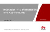 Training_iManager PRS Product Introduction and Key Features-20110707-B-1.0