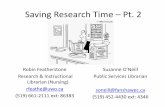 Saving Research Time - Pt 2