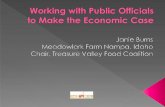 Working with public officials to make the Economic Case  - PowerPoint Presentation
