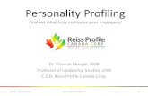 Reiss Motivation Profile - Personality profiling in personal and leadership development