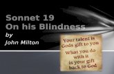 On his Blindness Sonnet 19 by John Milton