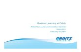 Real World Machine Learning at Orbitz, Strata 2011