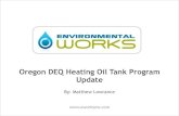 Heating Oil Tank Program Update