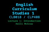 English curriculum studies 1 - Lecture 1
