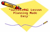 Successful Lesson Planning Made Easy