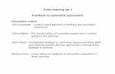 Feedback on summative assessment group presentation