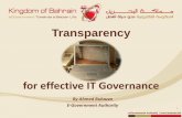 Transparency for effective it governance v1.0
