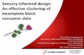 Sensory Informed Design: An effective clustering of incomplete block consumer data