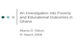 An Investigation into Poverty and Educational Outcomes in Ghana