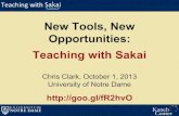 New Tools, New Opportunities: Teaching with Sakai