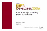 The View - Lotusscript coding best practices