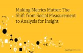 Making Metrics Matter: The Shift from Social Measurement to Analysis for Insight