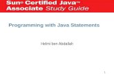 Chapter 2 : Programming with Java Statements
