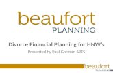 Financial Planning on Divorce: A beginning to end and beyond service