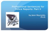Professional Sentence Patterns for Police Officers: Part II
