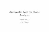 Automatic tool for static analysis